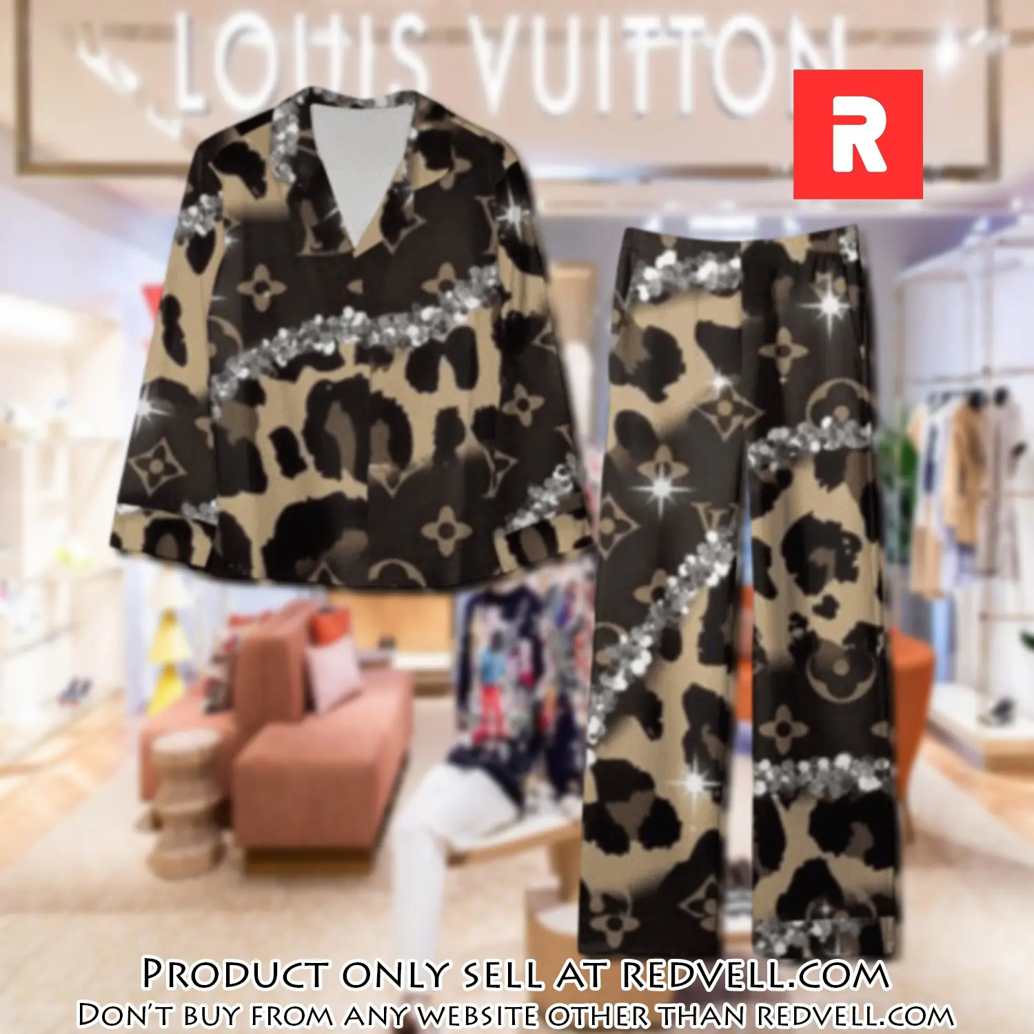 Trending luxury lv satin pajama set pjs1087 rv5535066